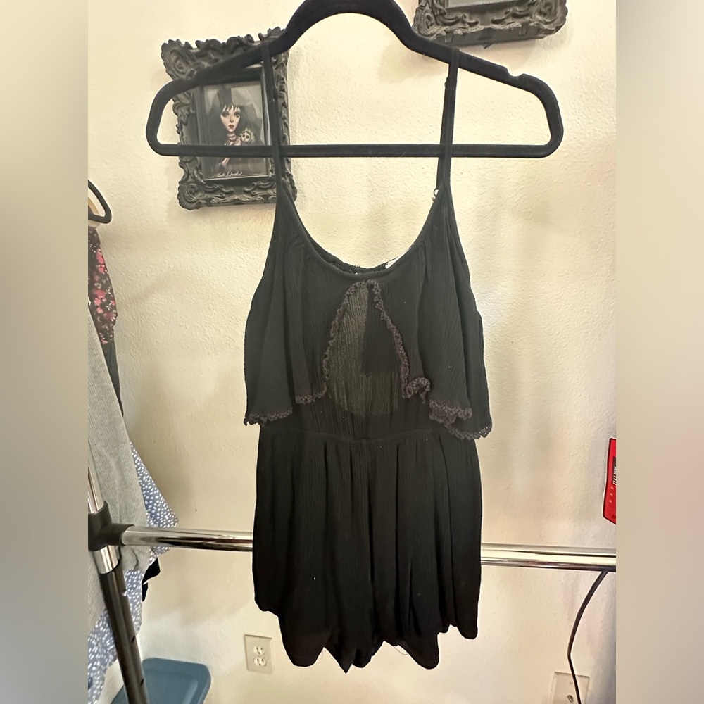 Black Peek-a-Boo Romper